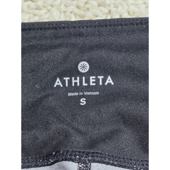 Athleta Leggings Womens Sz Small Charutanga Cropped Black Ombré Capri Sweatpants - Picture 6 of 11
